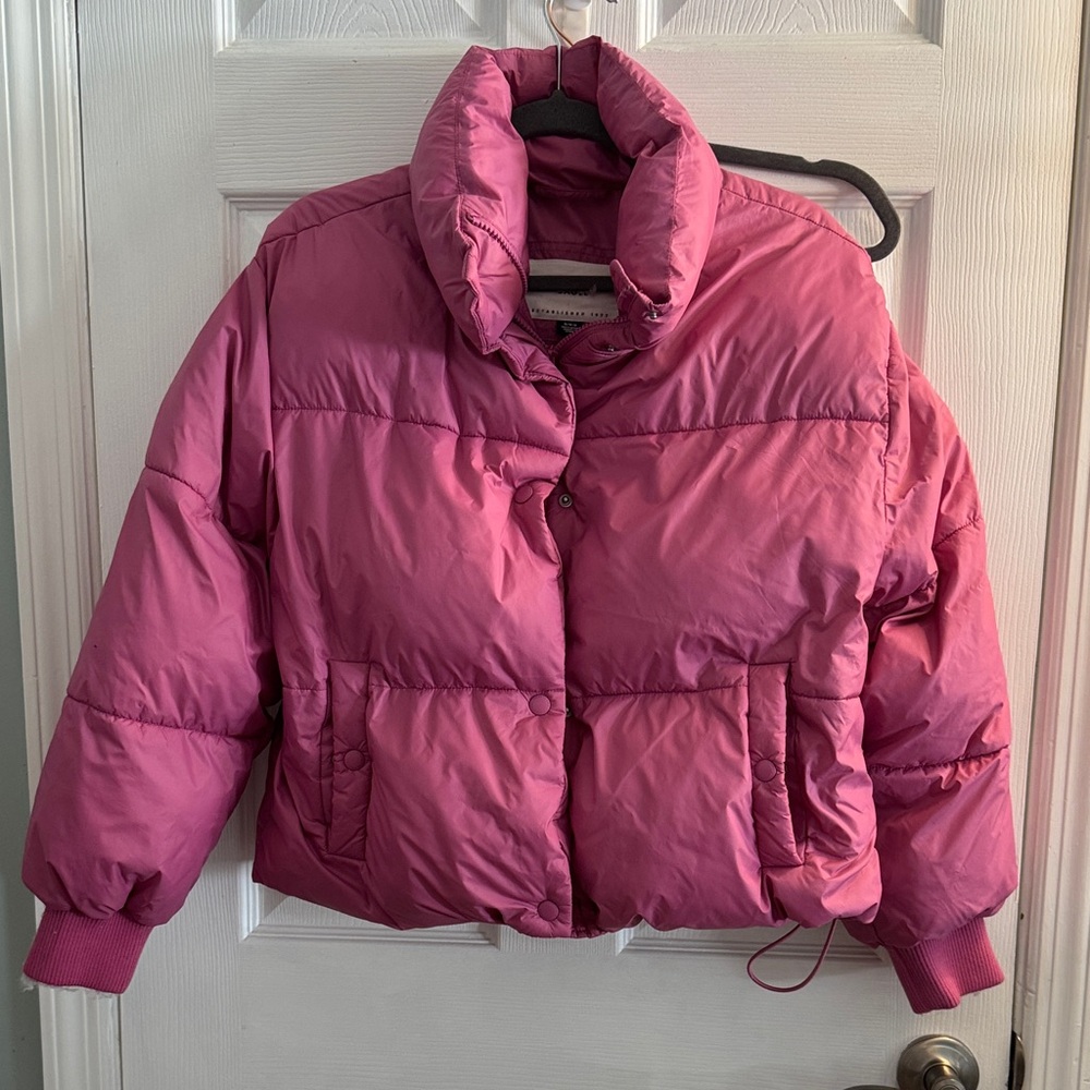 American Eagle Outfitters Pink Puffer Jacket